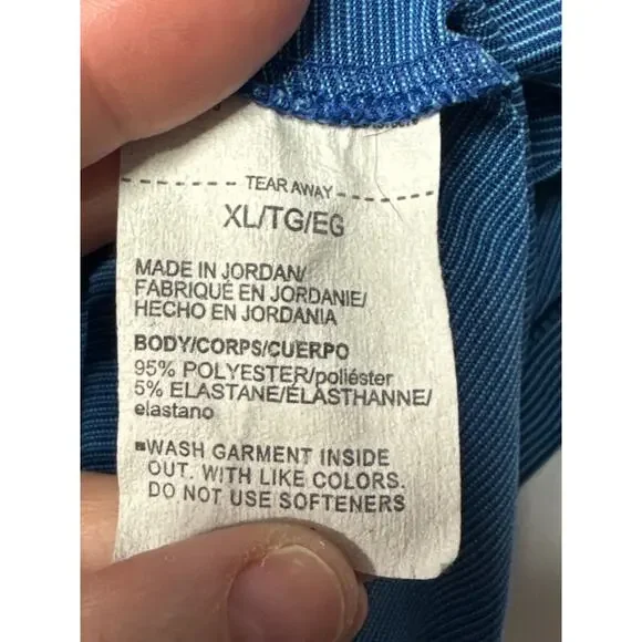 Under Armour Men's Blue Striped The Playoff Polo Shirt - Size XL Loose Fit - Picture 5 of 5